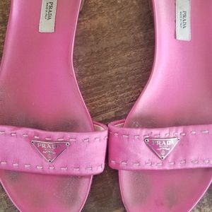 Used Pink Prada Sandals